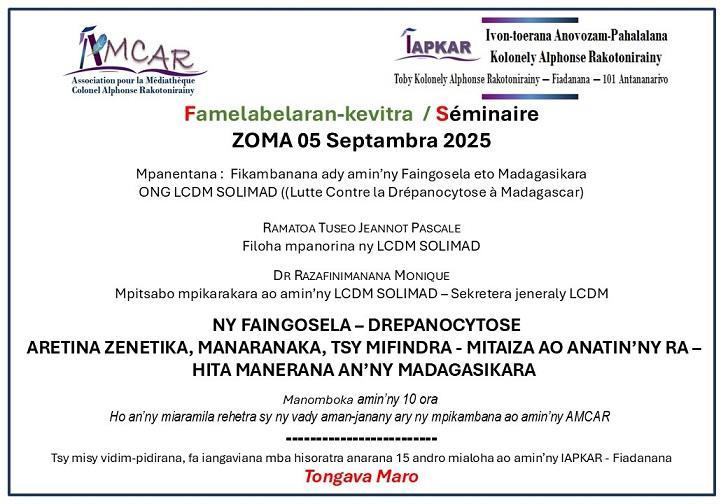 Séminaire LCDM 2025